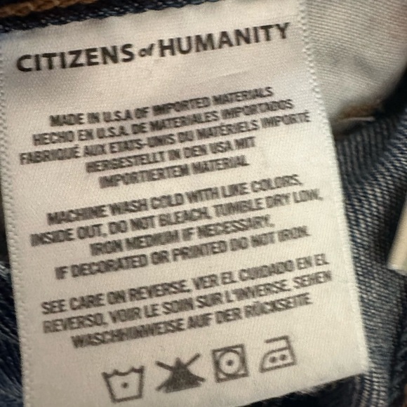 Citizens of Humanity Premium Vintage Corey Slouchy Slim Jeans Woman’s Size 24 - Picture 11 of 12